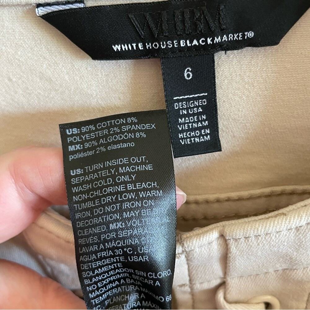 White House Black Market Cream Lace-Up Stylist Jacket - Picture 8 of 8